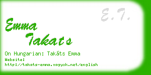 emma takats business card